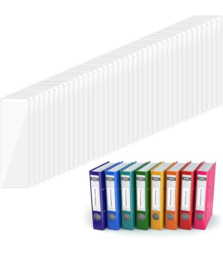 12 Pochettes Transparentes Auto-Adhésives UYVPAER - 11x3cm - Pour Étiquettes Étagère Ou Boîte Aux Lettres