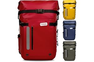 Ruqqle Wasserdichter Rucksack, vielseitig, wasserdicht Tasche, Dry Bag 20/30/45 l, mit 3 Außentaschen, komfortabel, RollTop, Strand, Boot, Kanu, Paddel, Kajak, Wandern, Camping, Angeln, Motorrad