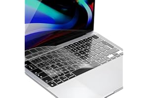 SOLRYN Protection Clavier Protege pour MacBook Air 13.6/15.3, Film Protecteur pour Clavier Disposition de EU, Housse Ultra-Fin en Silicone en TPU pour 2025 2024 2023 2022 2021 Mac Pro 14/16 M4 M3 M2 M1 Max