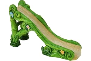 SPINDEE Fairy Garden Accessories Miniature Statues Secret Enchanted World Home Outdoor Ornaments (Slide)