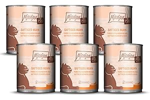MjAMjAM - Premium Nassfutter für Katzen - purer Fleischgenuss - saftiges Hühnchen pur, 6er Pack (6 x 800 g), getreidefrei mit extra viel Fleisch