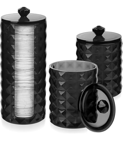 Portaoggetti A Forma Di Girasole - 2 Pezzi Con Coperchio, Per Cotton Fioc E Trucchi, Trasparente - Foto 8