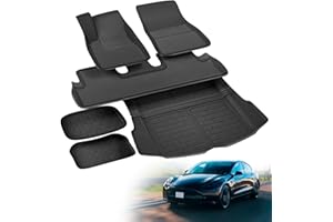 ‎LOONARA Premium Tesla Model 3 Floor Mat Set 6 Pieces - High Quality Tesla Accessories for Interior and Boot - Tesla Model 3 Boot Mat Set for Tesla Model Y Model 3 (Highland) - Tesla Model Y Accessories