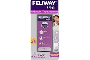 Feliway Help! Nachfüllset für Katzen | 3X Nachfüllkartusche | zur Reduktion von kurzfristigen Stresssituationen | bei Besuch oder Renovierung | 3 Kartuschen