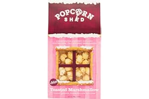 Popcorn Shed Toasted Marshmallow Gourmet Popcorn (1 x 80g) - Vegan Marshmallow Flavoured with Melted Marshmallows, Easy & Low Calorie Snack, Perfect for Parties, Movie Nights & Gifting