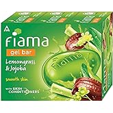 Fiama Gel Bar Lemongrass And Jojoba, 375g (125g - Pack of 3), with Skin Conditioners for Smooth Skin, Bathing Soap for Women & Men, For All Skin Types