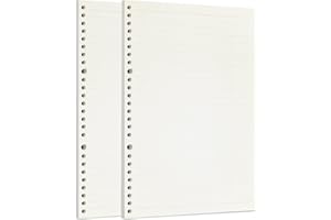 Zelten Luźne arkusze papieru perforowanego, do segregatorów 6-otworowych, osobisty organizer, pamiętnik, notatnik, planer do ponownego napełniania, linijka, otwór B5/26