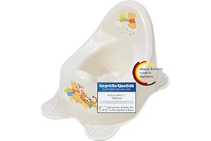 KINDERWELT Perl Premium Vasino Disney Winnie Puuh per Neonati e Bambini Stabile Babytopf con Anti-rutsch-funktion Perl Bianco con Unico Venatura Individuale Piacevole Effetto Glitter