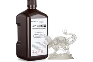 ELEGOO ABS-Like Resina 3.0+, Resina Fotopolimerica Aggiornata per Stampanti 3D, Maggiore Resistenza al Calore, Polimerizzazione Rapida e Alta Precisione, Non Fragile, Traslucido 2000g