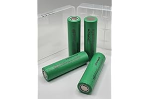 LIONPWR 4x EVE 25P - 2500mAh - 30A - 3.7V, Very High Performance Vape Compatible Battery! - Flat Top Li-Ion Battery. Recent Batch, Well known Manufacturer - EVE. Case Included