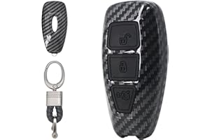 RYE Full Protective TPU Cover Suitable for Ford Smart Key Fob,3 Buttons Remote Control Smart Car Key Case, Compatible with Ford Fords/Focus/Fiesta/Kuga/C-Max,etc.- Grey