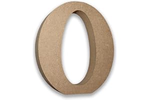 HABERCRAFTS MDF Letter O - Large Free Standing Wooden Letter for Crafts & Decor (13cm High x 2cm Deep)