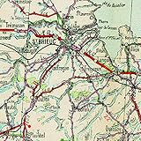 Image de Pack 2 cartes hier/aujourd'hui Saint Brieuc - Saint Lô Michelin