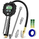 WZTO Manometro Pressione Gomme Professionale Digitale per Pneumatici Auto 255 PSI, Alta Precisione Schermo LCD Retroilluminat