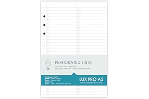 LUX PRODUCTIVITY LUX PRO A5 - Perforated Lists