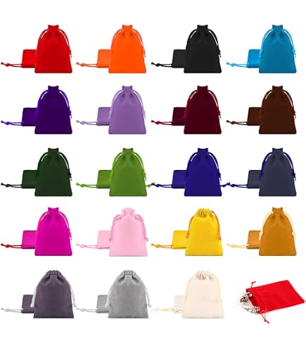 PATIKIL Borsellino per Gioielli 3x3 Pollici, 6 Pezzi Borsellini in Velluto con Bottone a Pressione per Gioielli, Borse Portagioie Regalo per Orecchini, Anelli, Orologi, Blu Scuro