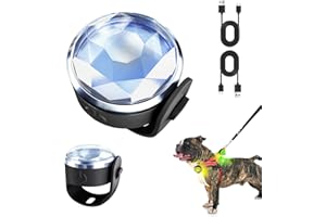 UMIONE PET LIGHT: wodoszczelne światło dla psa, trwałe i idealne na nocne spacery (w opakowaniu prezentowym) (UMIONE-WHITE-02)