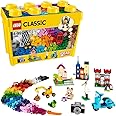 LEGO Large Creative Brick Box Set, Classic Building Toys for 4 Plus Year Old Boys & Girls, Creative Construction Kit with Windows, Doors, Wheels and a Green Baseplate, Gift for Kids 10698