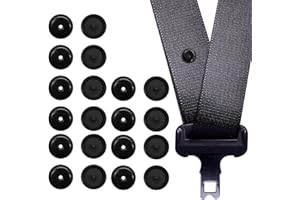 REQAG 10 Stück Universal Auto Sicherheitsgurt Clip Positionierer Auto Gurtversteller Leder Sicherheitsgurt Versteller zum Entspannen von Schulter und Nacken (Schwarz)