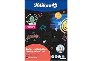 Pelikan svart tecken och pysselblock A4, 120 g;m², 20 ark, 1 st