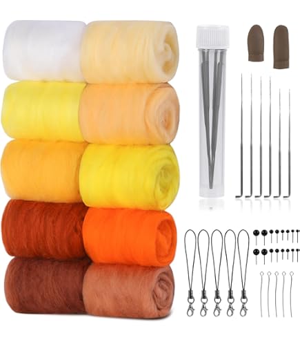 Lana Merino Pettinata Rayher - 18 Mic, 5 Colori Rosa/Viola, Per Infeltrimento - Foto 2