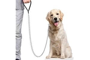 CTOPOGO Correa para Perros Servicio Pesado - Correa de Cuero Acolchada y Suave - Correas básicas Diseñadas Específicamente para Perros de Gran Tamaño de más de 30 KG