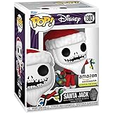 Funko Pop! Disney: The Nightmare Before Christmas 30th - Santa Jack Skellington - Glow in The Dark - Esclusiva Amazon - Figur