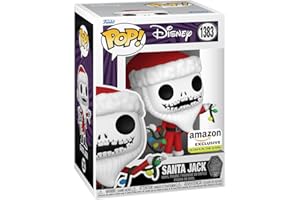 Funko POP! Disney: The Nightmare Before Christmas 30th - Santa Jack Skellington - Glow In the Dark - Amazon Exclusive - kolekcjonerska figurka winylowa - pomysł na prezent - oficjalny towar - fani