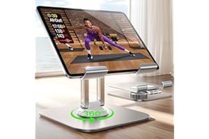 LISEN pour Support iPad Support de Tablette réglable pour Bureau, 2024 pour iPad Accessoires pour Support iPad pour Bureau Kindle Support de Table/Moniteur/PS/Switch iPhone 12,9"-4,7" Argent