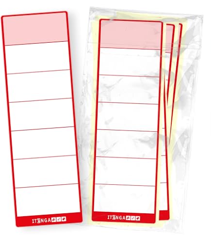 50 étiquettes Autocollantes Pour Dos De Classeur - 19 X 5,4 Cm, Papier Qualité, Inscriptibles Au Stylo Ou Marqueur - 10