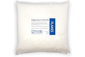 HIMALAYAN SALT STORE Magnesium Flakes - Magnesium Chloride | 1KG, 2KG, 5KG, 10KG, 25KG Bag | Bath & Foot Soak | Natural Dead Sea Salt (KG 2)