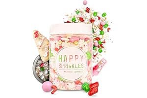 ‎HAPPY SPRINKLES Happy Sprinkles Christmas Morning 90g - Bunter Streusel Mix mit Schokolade zum Dekorieren - Weihnachtliche Tortendeko Essbar - Für Kekse & Kuchen Geeignet
