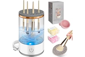 SWEETONE Pulisci Pennelli Make Up, Lava Pennelli Make Up Elettrico, Pulitore Pennelli Trucco Pulizia Rapida, USB Pulizia Pennelli Make Up, Adatto a Tutti i Tipi di Pennello