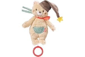 ‎FEHN Fehn Spieluhr Baby Einschlafhilfe Bär - Kuscheltier mit sanfter Einschlafhilfe Melodie "Brahms Wiegenlied" - Babyspielzeug für Unterwegs und Zuhause - Musikspielzeug für Babys und Kleinkinder