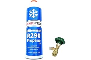 PAG Turbo GmbH® - Kältemittel R290-370G / 750ml Propan Einwegdose mit Eckventil