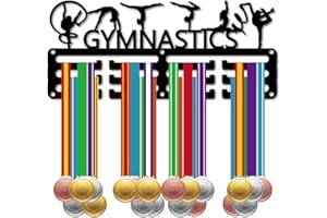 CREATCABIN Porte-Médailles Gymnastique,Présentoir Médailles,Support Sport Métal Suspendre Fer,Petit Support Décoration pour Hommes Femmes,Badge Mural pour Maison,Cadeau Médaillé Course,Noir 29x12.5cm