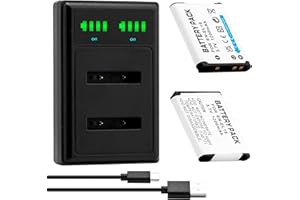 SEYRLMK 2 batterie da 3,7 V 1000 mAh EN-EL19 EN EL19 + caricatore USB LCD per Nikon Coolpix S2600 S2700 S3100 S3500 S4100 S4150 S4400 S5200 S6400 S6900