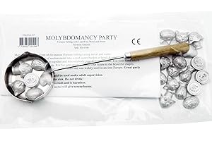 Prince August Molybdomancy Divination Party Kit - Fortune telling with low melting point metal in water. -Non-Toxic. (24 Charms)