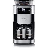 SEVERIN - Drip coffee maker with grinder up to 10 cups, filter coffee maker / American coffee maker with 1 litre glass jug, w