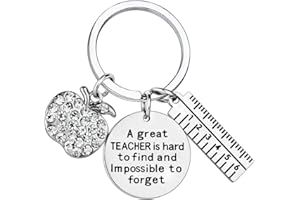 MADHAHEFU Teacher Gifts Teacher Appreciation Gifts Teacher Keyring Teacher Birthday Gifts Retirement Gifts Thank You Gifts for Teacher Present Jewellery
