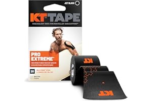 ‎KT TAPE KT Tape Pro Extreme 20 - Kinesiology Tape - Synthetic Performance Kinesiology Tape Waterproof Pre Cut - Stronger and More Resistant Adhesion - Waterproof- 4 to 7 Days of Support - Reflective Safety