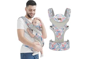 SERAPHY Baby Carrier for Newborn to Toddler, Front & Back Carrier for 3-24 Months Baby Boy Girl, Easy to Carry and Adjustable for Weight 8-30lbs