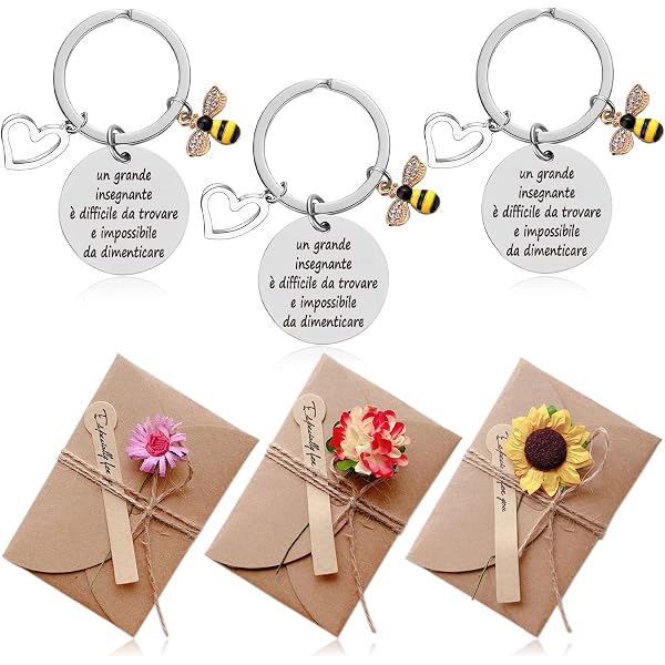 Portachiavi Ispiratore A Forma Di Ape Con Incisione 'Bee Positive', In Acciaio Inox, Con Sacchetto Di Velluto, Regalo Incoraggiamento Per Amici E Colleghi - 4