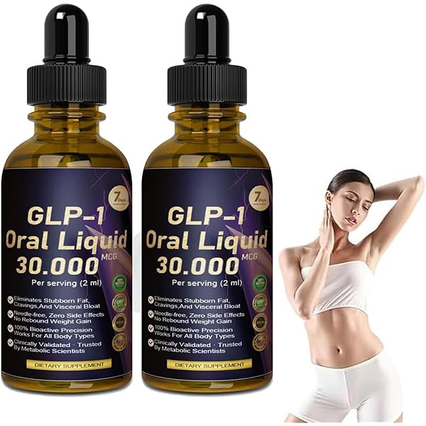 GLP-1 Tropfen Zum Abnehmen – Fettverbrenner Für Bauch & Figur, 2 Fläschchen