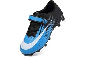 Dhinash Boys' Football Boots Astro Turf Trainers Kids Girls Cleats Soccer Shoes Junior Outdoor Athletics Sport Shoes Sneakers Spike Football Shoes Unisex