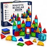 Talky 72 Par&ccedil;a Manyetik Blok Oyuncak Seti, Renkli 3D Yapı ve İnşa Oyuncağı, Yaratıcı Eğitici Manyetik Yapı Blokları, &Ccedil;ocuklar
