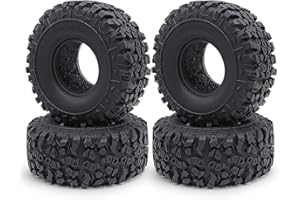 ZHRCFUN Lot de 4 pneus en caoutchouc souple 1,9 mm pour voiture Trx4 RC Crawler