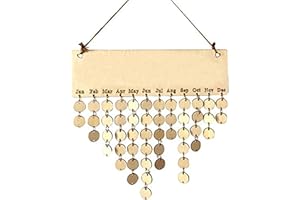 HPiano Corazón de Madera Adornos y Etiqueta Redonda de Madera, recordatorio de cumpleaños, Regalo para un Amigo, Familia y Amigos DIY para casa Regalo Decoracion Colgante