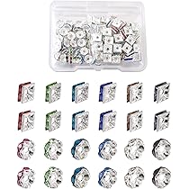 NBEADS 61pcs Natural Apatite Beads, 6mm Round Stone Grade AB for Bracelet Neckla