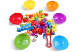 Umitive Giochi Montessori 2 3 4 Anni, Giochi Educativi per Bambini Impara Il conteggio, Il Colore e la classificazione, Bambini Regali per Ragazzi e Ragazze, Dinosauro 48Pcs